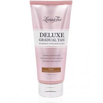 Loving Tan Deluxe Gradual Tan Dark 150 ml - Nourishing body milk for deeper tan shade