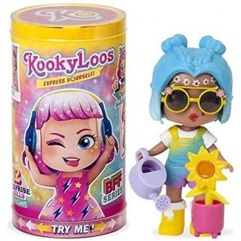 KOOKYLOOS - Muñeca Sorpresa Coleccionable con Accesorios de Moda, Zapatos, Vestidos y Juguetes, con 3 Expresiones Divertidas