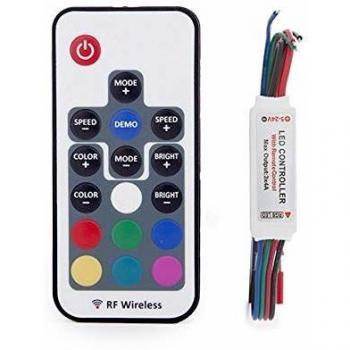 Greenice | Controlador Mini Rf Tira RGB Mando a Distancia 5-24VDC ► 144W