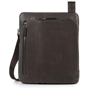 Bolso Bandolera Piquadro Black Square de Cuero Marrón para Hombre con Compartimento para iPad® Air/Pro 9,7