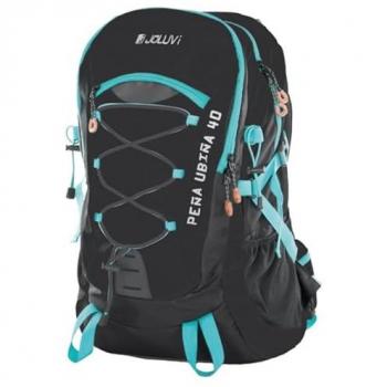 Mochila de montaña Joluvi Peñaubiña 40 litros unisex negra y turquesa