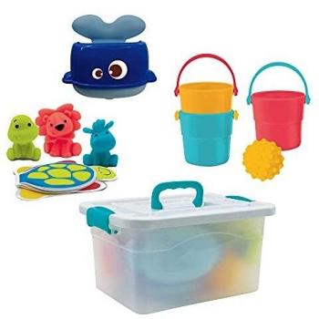 LUDI- Conjunto de baño con Caja Juguetes, Multicolor