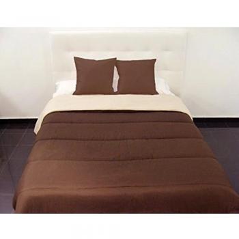 Edredon Comforter reversible bicolor con un relleno de 350.gr.  100% Poliester. Tamaño 235x270+ 2 fundas cojin Cama de 135x190-200