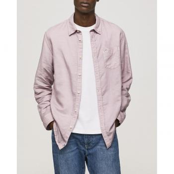 Camisa Pepe Jeans Parker Long - Hombre - 55% Lino 45% Algodón - Regular, lisa