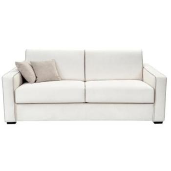 Sofá Cama 4 Plazas Exprés Beige con Asientos de Espuma Viscoelástica y Colchón de 14 cm FRAPALI