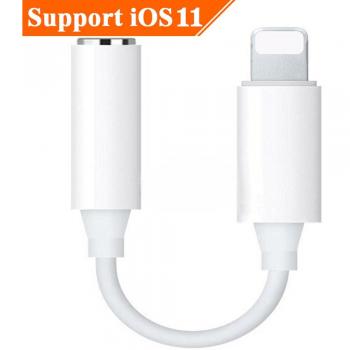 Lightning a 3.5 mm Adaptador de auriculares Jack para iPhone 7 / 7Plus iPhone 8 / 8Plus iPhone X iPad iPod Lightning Splitter a 3.5 mm AUX Audio Auriculares Stereo Extender Jack Lightning Adapter Female Audio Jack Convertidor de cable de auriculares Acces