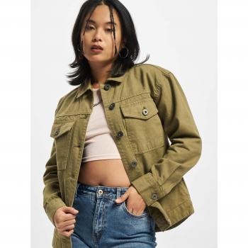 Women's Oversized Khaki Denim Shirt Jacket (Plus Sizes)