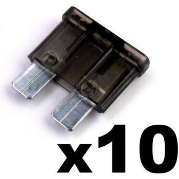 10x 1A 1 Amp 12V/24V Fusible Cuchilla Estandard Ato Negro Pack Coche Camión Barco - Franqueo libre!