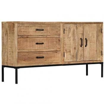 Solid Mango Wood Sideboard 55.1x13.8x29.5
