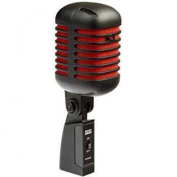 PROEL Eikon DM55V2RDBK Micrófono Vocal Dinámico Profesional Vintage Negro y Rojo Satinado