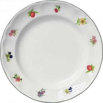 Plato llano Flores y Frutas San Claudio