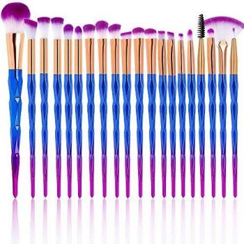 Brochas de Maquillaje 20 piezas Pinceles de Maquillaje Profesional Fibra Sintética para las Cejas, Facial, Base de Maquillaje, Polvos, Crema,Blush Concealers Kit de Pinceles