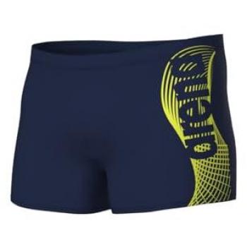 Bañador corto de natación Arena Wake para hombre, color azul y verde, con características de secado rápido, ajuste cómodo y diseño ergonómico