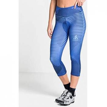 Odlo Zeroweight 3/4 Tights Mallas para Mujer, Amparo Azul-Azul Marino, Large