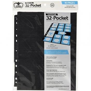 Ultimate Guard 10 32-Pocket Pages Standard Size + Mini American - 3-Ring US DIN A4