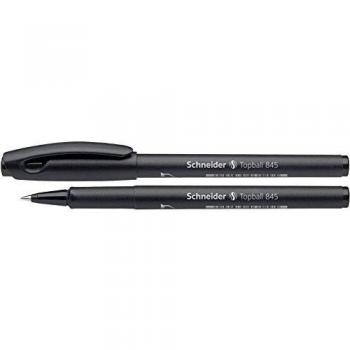 Schneider plumas Rollerball TOPBALL 845, con punta de acero inoxidable estable, 0,3 mm, negro
