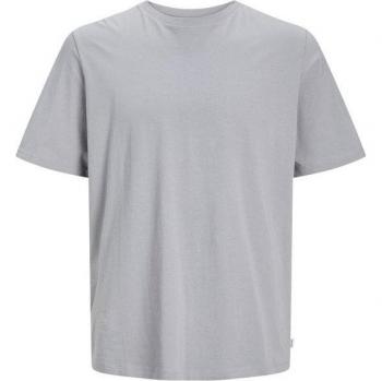 Camiseta Hombre Jack & Jones Orgánica Básica Cuello Redondo Color Gris Ultimate