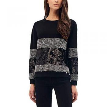 Salsa Sudadera con Rayas y Brillo