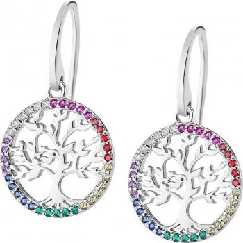 Pendientes Lotus Silver LP1746-4/4 It Girl Tree of Life Rainbow de Plata con Circonitas para Mujer