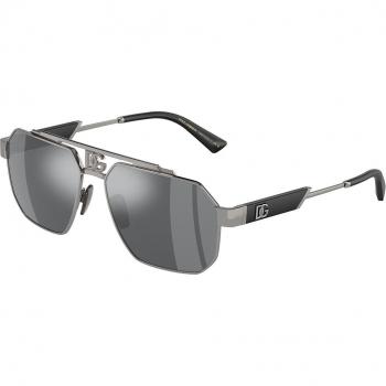 Dolce & Gabbana DG2294 Sunglasses, Color: 04/6G, Type: Pilot, Gender: Male, Size: 59 MM, Color: Gray