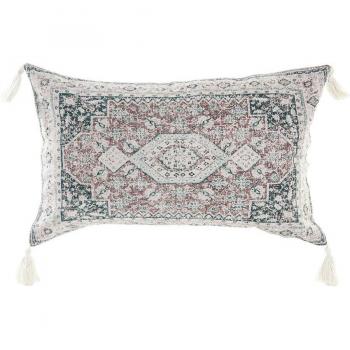 Cojín de algodón desgastado beige