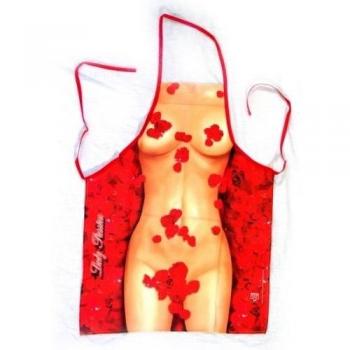 Pasión dama petalos baño delantal