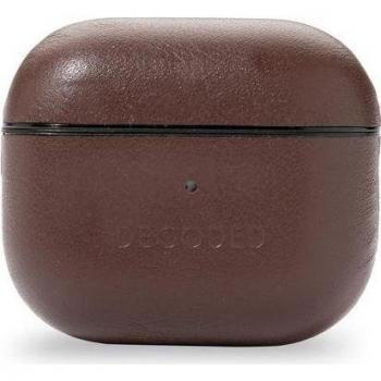 Funda de Piel Decoded AirCase para Apple AirPods 3ª Generación - Marrón, con protección y diseño elegante