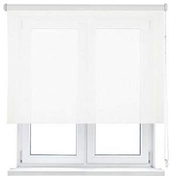 Estor Enrollable Screen 10% Apertura - Fabricado en España - Garantía 5 Años - Color Blanco Perla 75x250 cm