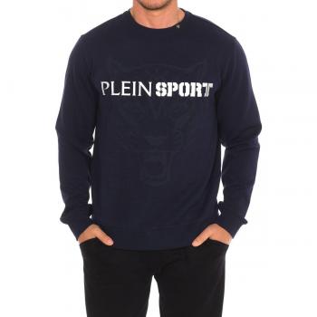 Plein Sport Fipsg600 Men's Long-Sleeved Crew-Neck Sweatshirt - Blue - Size Small