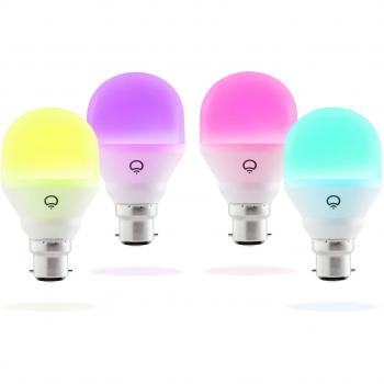 Lifx Bombilla Mini, B22, Ajustable, Regulable, no Requiere Concentrador, 9 W, Multicolor, 4 Unidad