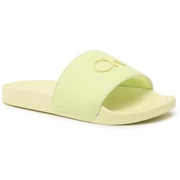 Chanclas de Mujer Calvin Klein Verde con Diseño Pool Slide