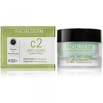Facialderm - Crema Facial C2 ANTIEDAD & Antiestrés Facial, Piel Normal/Grasa, 50 ml | Crema Facial Antiedad Día y Noche…