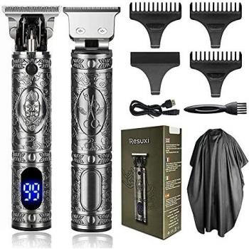 iPatio Cortapelos Hombre Profesional, Recortadora de Barba para Hombres Maquina Cortar Pelo con LED Pantalla,Carga Rápida USB Inalámbrica Cortadora de Pelo para Barba,Apto para familias/peluqueros