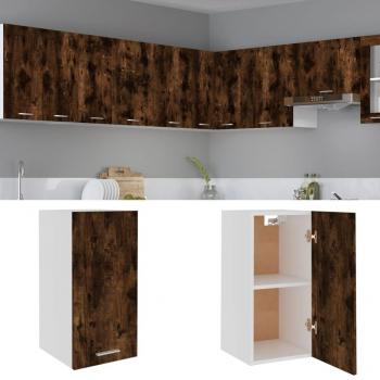 Mueble colgante de madera contrachapada en roble ahumado 29,5x31x60 cm