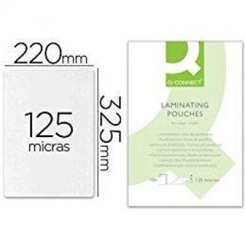 Q-Connect - Bolsa De Plastificar 325 X 220 Mm 125Mc Folio Caja De 100 Unidades