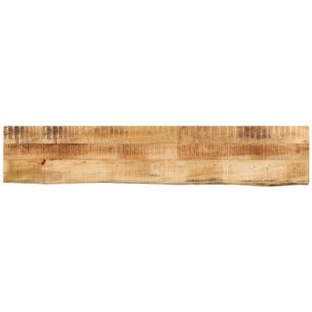 Tablero de mesa borde natural madera maciza mango 140x30x2,5 cm Marrón