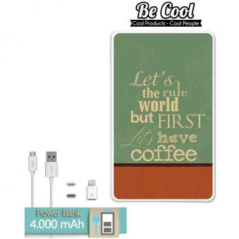 Becool® - Batería Externa Power Bank 4000 mah + Gratis 1 cable USB-MicroUsb