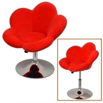 Ts-ideen - Taburete, diseño de flor, color rojo