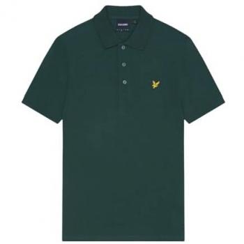 Lyle & Scott Men's Green Plain Polo Shirt - XXL Regular Fit