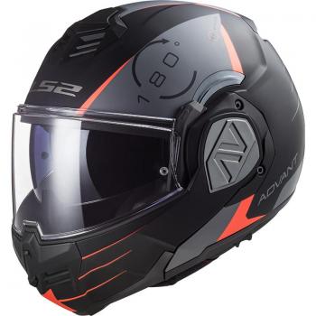 Casco LS2 FF906 Advant Codex Ultraligero con Visor Solar, color Negro Gris Plata, talla XL