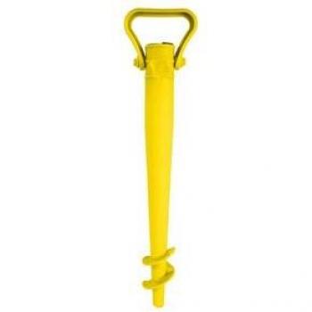 Pincho sombrilla amarillo de plástico