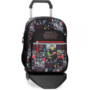 Mochila escolar Galactic Team con carro y diseño de Star Wars para niños