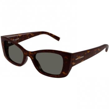 Saint Laurent Classic Sunglasses in Dark Havana/Grey, Brown female, Size: 52 MM; Unisex Sunglasses, Brown, Size: ONE SIZE