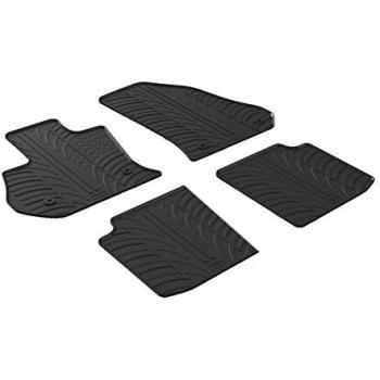 Alfombrillas de Goma 4 Piezas con Clips de Montaje para Fiat 500L (desde 07/2017)
