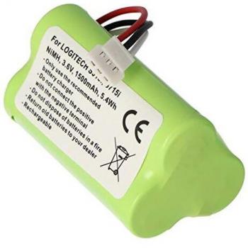 Batería para Logitech S315i, S715i, NiMH, 3,6 V, 1500 mAh, 5,4 WH.