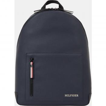 Chic Urban Blue Backpack with Laptop Holder, Tommy Hilfiger Piqué Effect Backpack with Laptop Compartment, Blue male, Sizes: ONE SIZE, Tommy Hilfiger Backpacks, male, Blue, Size: ONE SIZE Blue Poly Backpack