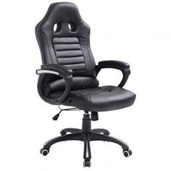 CLP Silla de escritorio ROMERO, silla oficina ajustable en altura, capacidad máx. 160 kg, acolchado de mayor calidad negro/negro