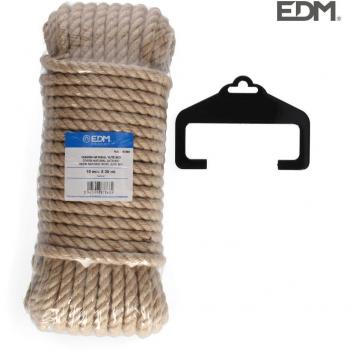 Madeja 20 metros cuerda natural yute bio 3 cabos calibre 10 mm EDM