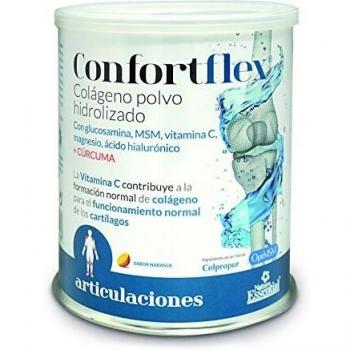 Nature Essential - Confortflex Polvo 390 g. Con Colágeno hidrolizado, glucosamina, MSM, vitamina C, magnesio, ácido hialurónico + CÚRCUMA