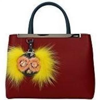 Fendi bolso de mano para compras en piel mujer nuevo petite 2jours rojo